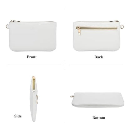 Purse Likkie: GM LIKKIE Wristlet Purse White PU Leather – In Use