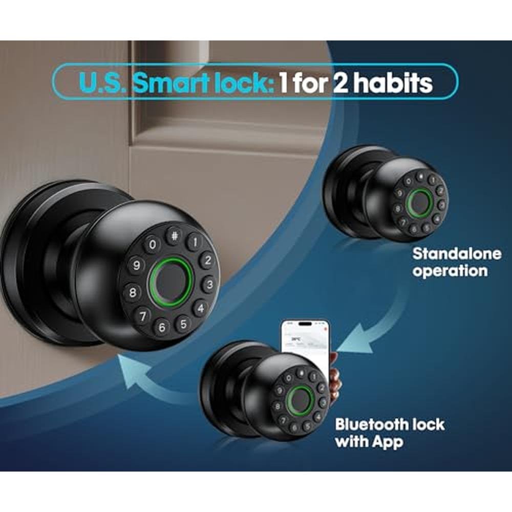 Advanced Door Security: Pulido 4-in-1 Fingerprint Door Lock – Close-up Detail