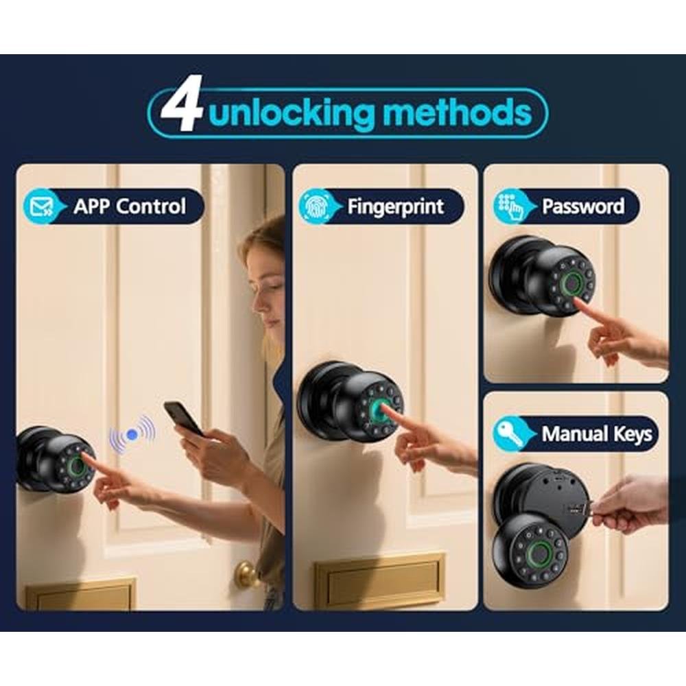 Advanced Door Security: Pulido 4-in-1 Fingerprint Door Lock – In Use