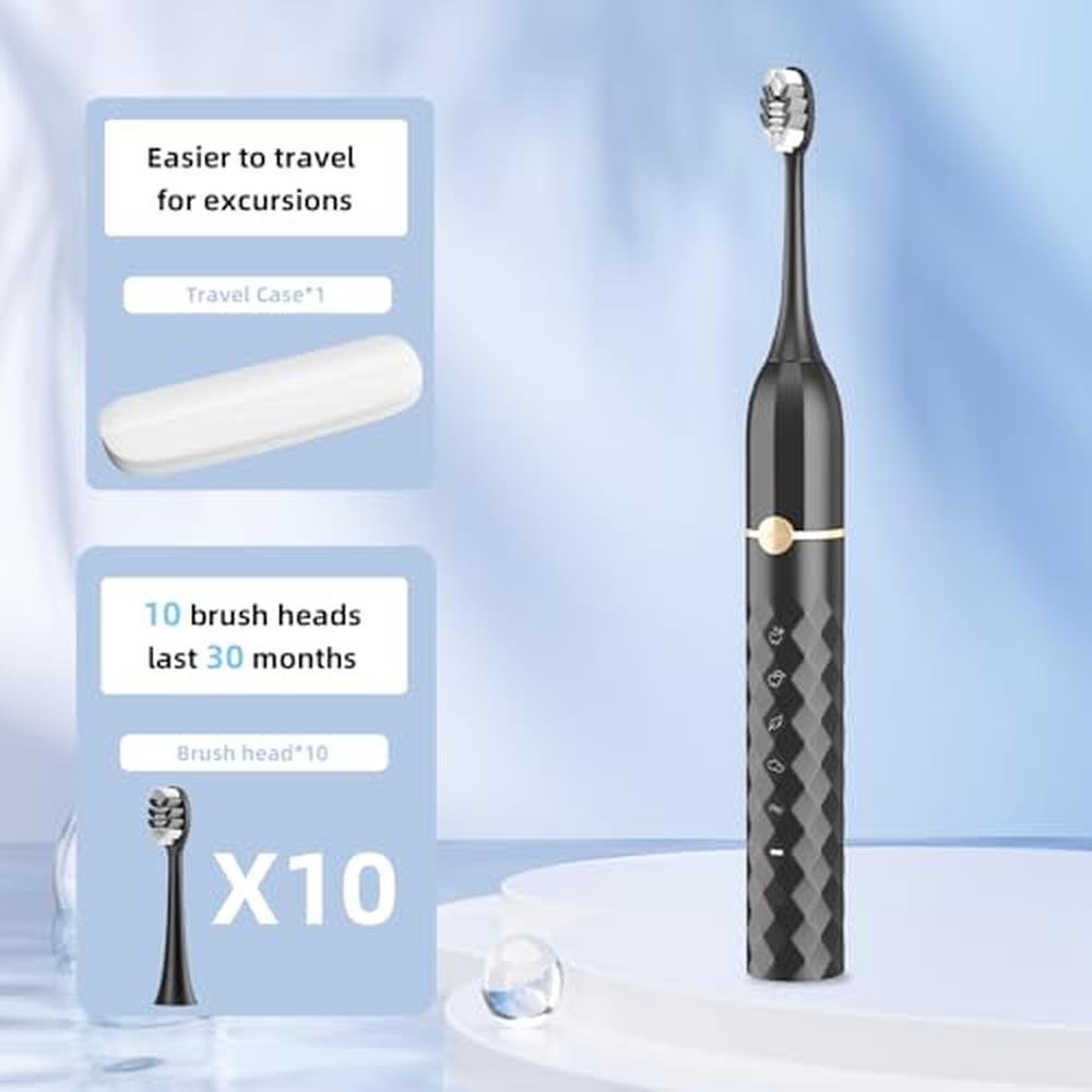 Electric Toothbrush: Seapeoa Sonic Electric Toothbrush Set – Side View