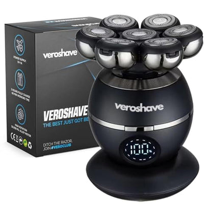 Bald Head Shaver: Veroshave 7-Blade Cordless Hair Shaver – Front View