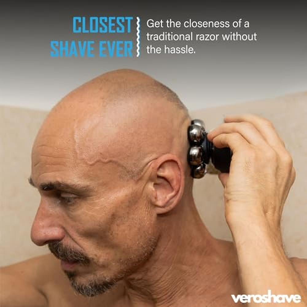 Bald Head Shaver: Veroshave 7-Blade Cordless Hair Shaver – Side View
