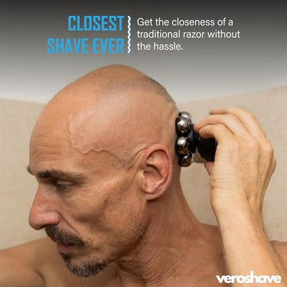 Bald Head Shaver: Veroshave 7-Blade Cordless Hair Shaver – Side View
