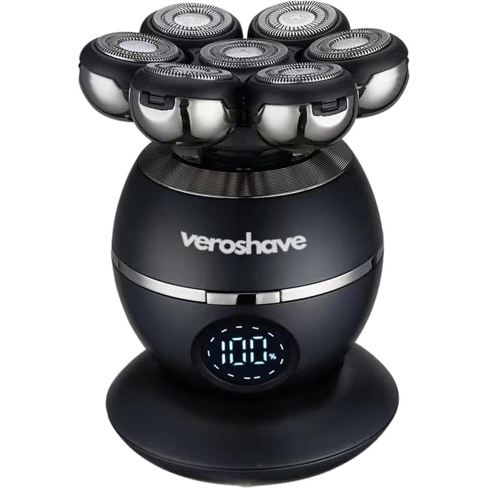 Bald Head Shaver: Veroshave 7-Blade Cordless Hair Shaver – In Use