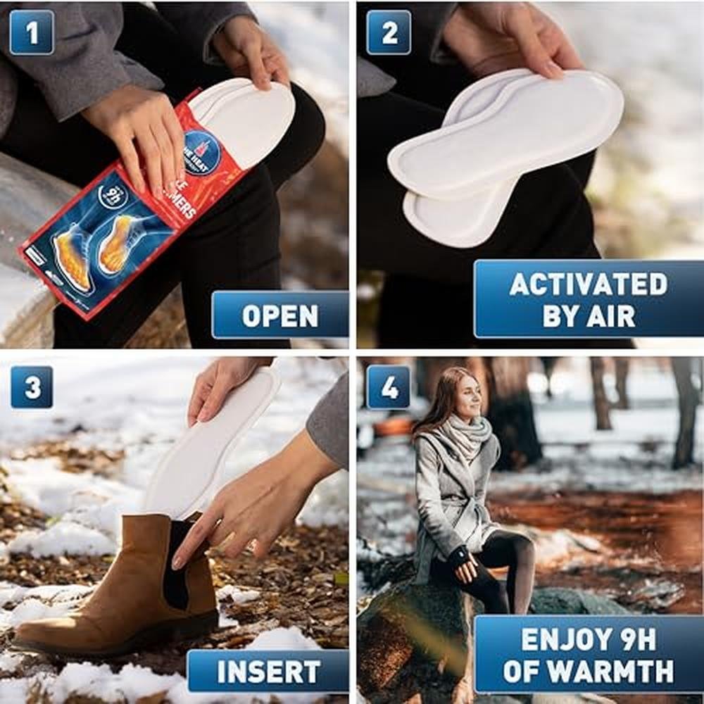 Warm Feet Guaranteed: THE HEAT COMPANY Insole Foot Warmers – Close-up Detail