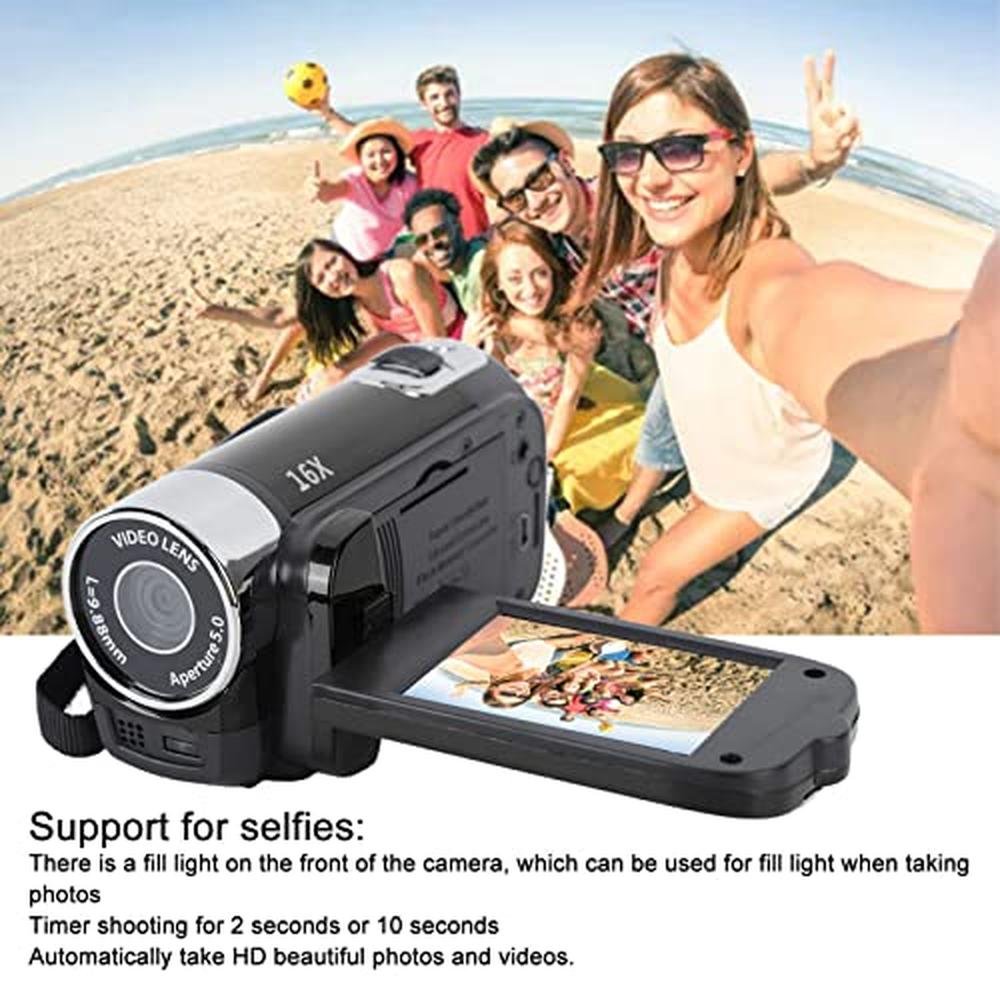 Camera Digital: Yunir Video Camera Camcorder 4K 30fps 48MP – Side View