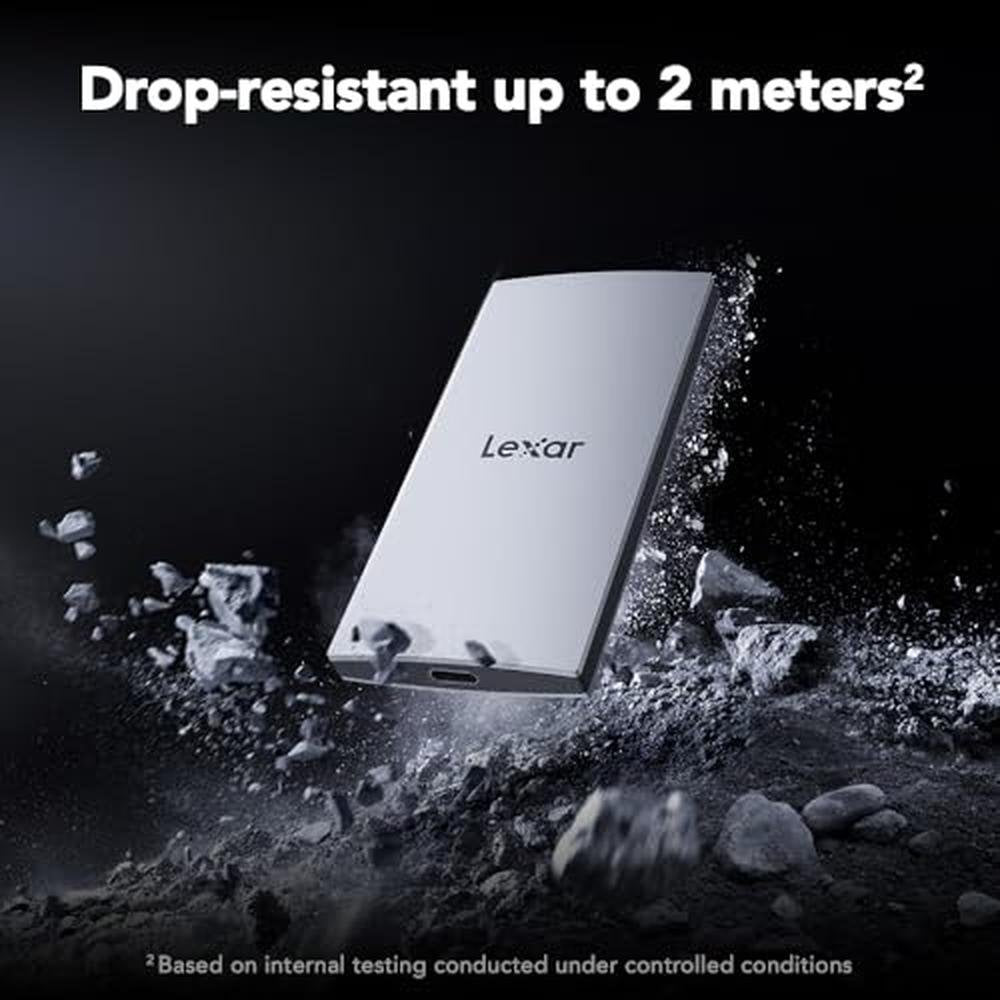 Lexar 2TB ES3 External SSD: Up to 1050MB/s Read – Packaging