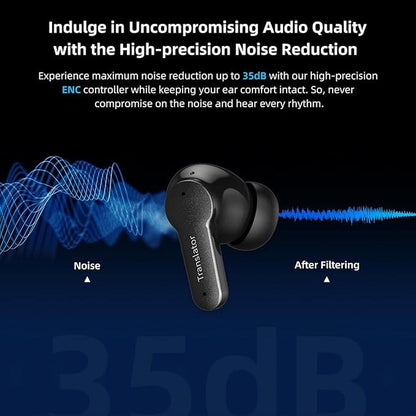 Offline AI Translator Earbuds M3 Language Translator Device – Side View