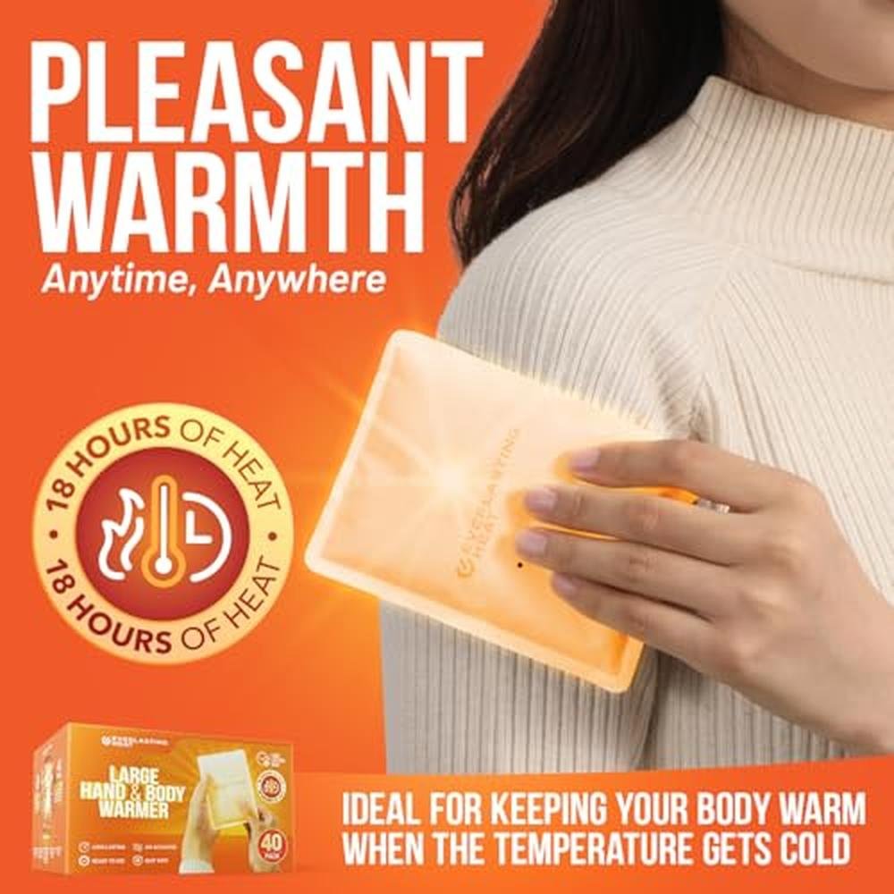 Body Warmers: XL Hand Warmers 40 Pairs – Close-up Detail