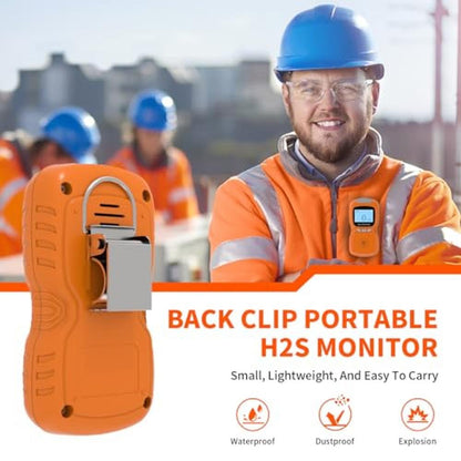 H2S Monitor: Clip Single Gas H2S Monitor 0-100ppm High – In Use