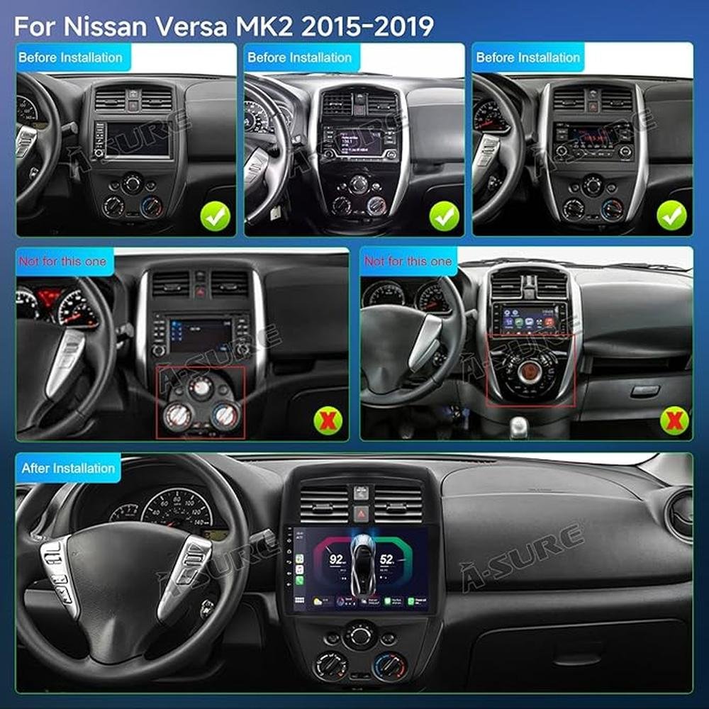 ASURE 10.1 inch Car Stereo Radio Upgrade for Nissan Versa – Side View