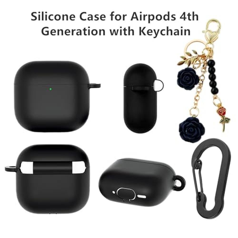 Case Airpods 4: Premium Silicone Shockproof Protective Cover – Close-up Detail