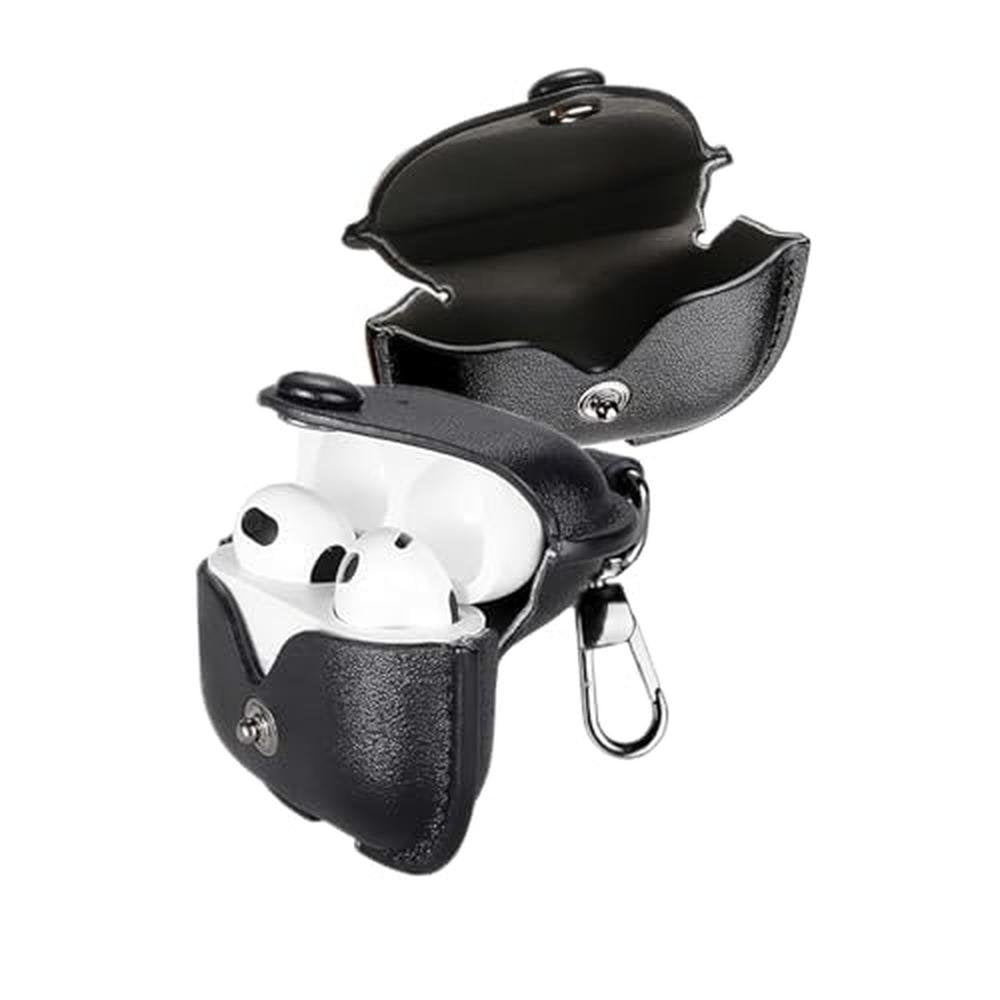 Airpods Case: YQGFashbf Leather Case for Airpods 4 – Side View