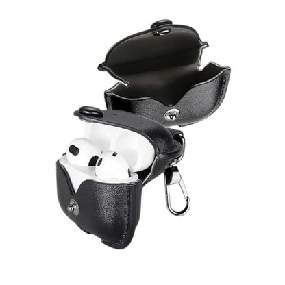 Airpods Case: YQGFashbf Leather Case for Airpods 4 – Side View