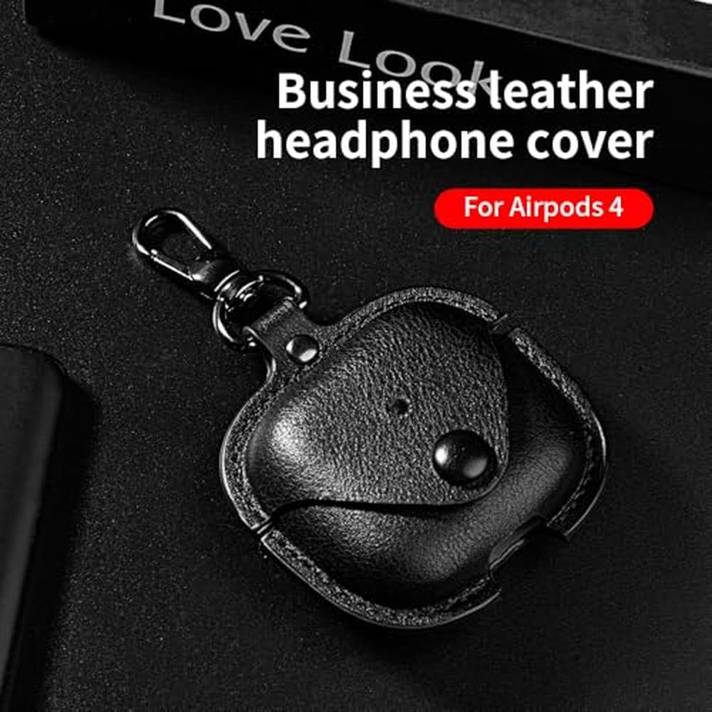 Airpods Case: YQGFashbf Leather Case for Airpods 4 – In Use
