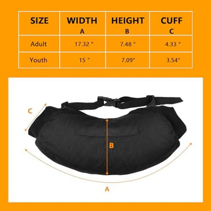 Football Hand Warmer Pouch: Premium Hand Warmer Bag – Side View
