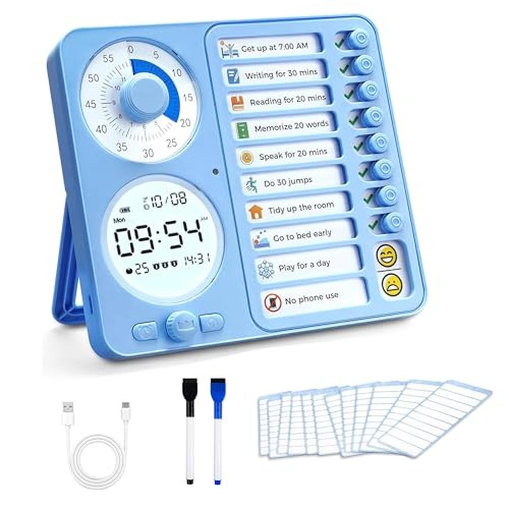 Premium 3-in-1 Visual Timer Task Timer – Front View