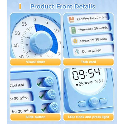 Premium 3-in-1 Visual Timer Task Timer – Side View