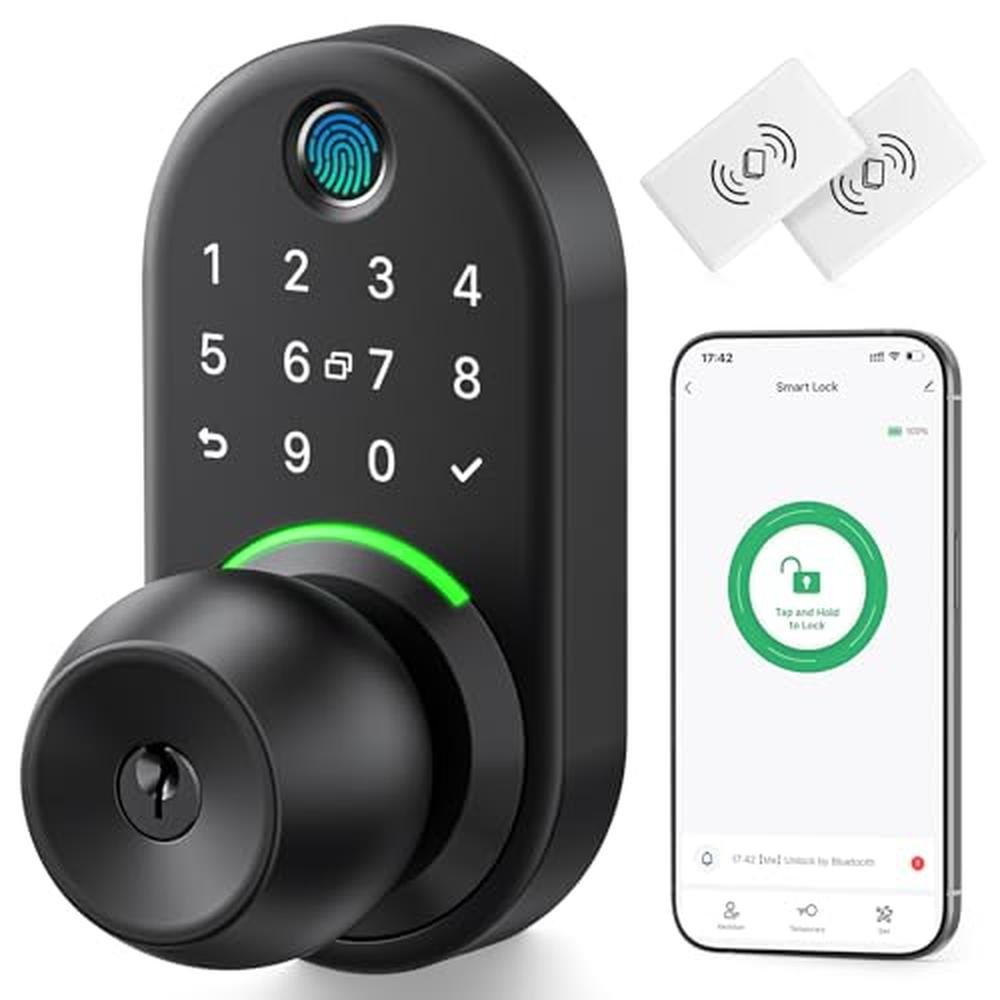 Premium Grade Keypad Smart Door Lock with Knob – Front View