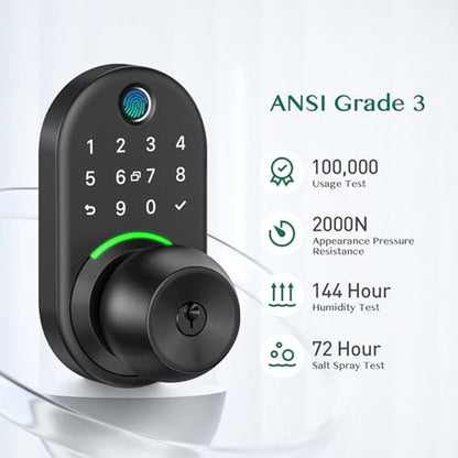 Premium Grade Keypad Smart Door Lock with Knob – Close-up Detail