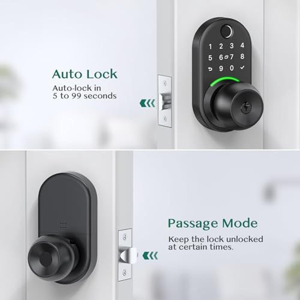 Premium Grade Keypad Smart Door Lock with Knob – In Use