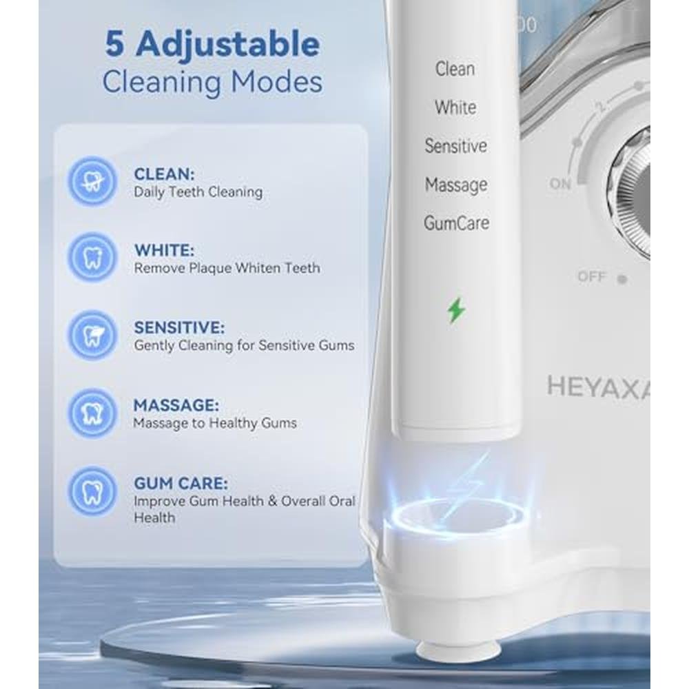 Water Flosser & Ultrasonic Electric Toothbrush Combo – Close-up Detail