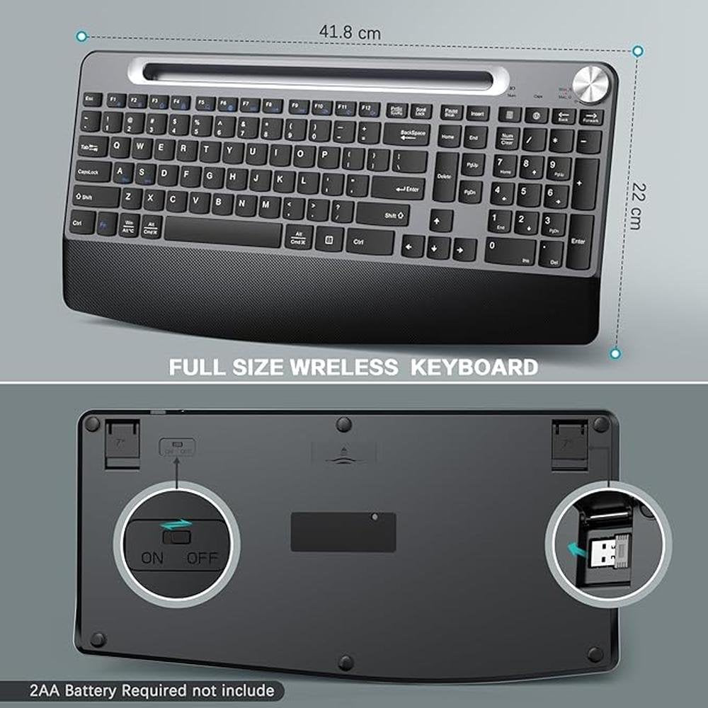 GAMCATZ Ergonomic Wireless Keyboard with Wrist – Close-up Detail