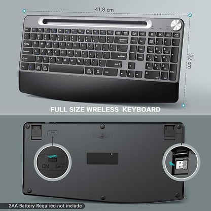 GAMCATZ Ergonomic Wireless Keyboard with Wrist – Close-up Detail