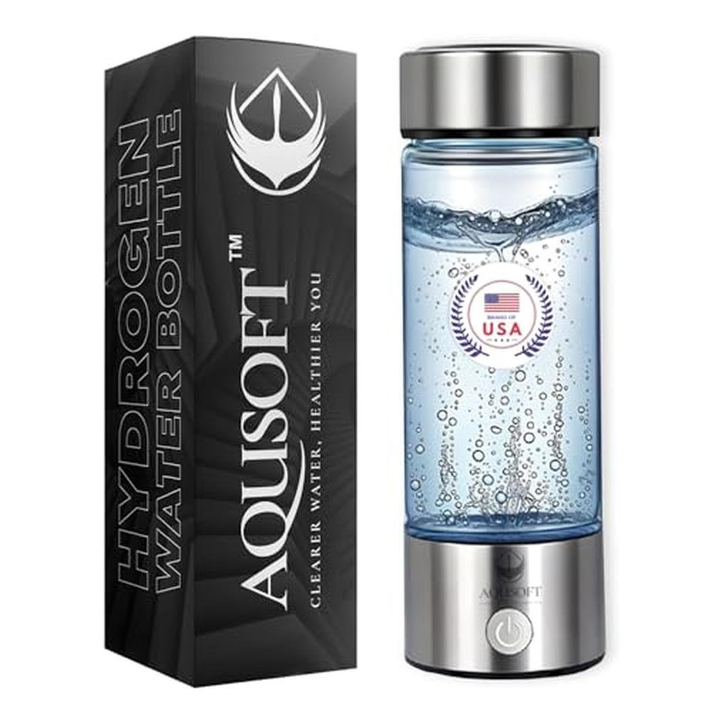 Hydrogen Water: AQUSOFT Portable Alkaline Hydrogen Water – Front View