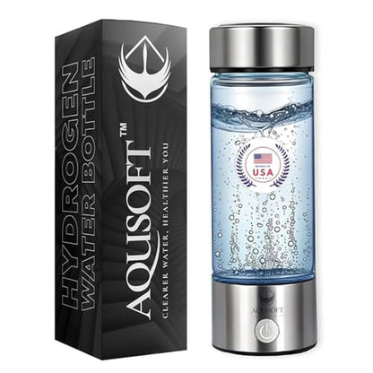 Hydrogen Water: AQUSOFT Portable Alkaline Hydrogen Water – Front View