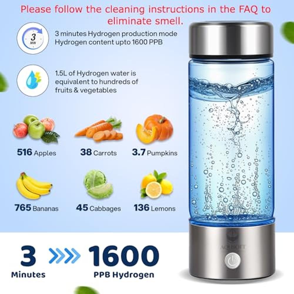 Hydrogen Water: AQUSOFT Portable Alkaline Hydrogen Water – Close-up Detail