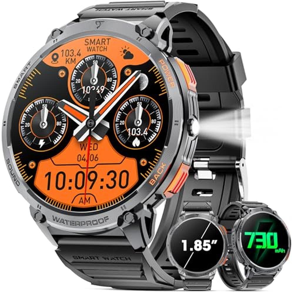 Military Watch: Premium Brand Model with 1.85 HD Touch – Front View