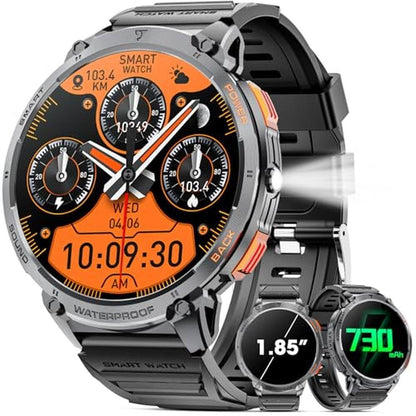 Military Watch: Premium Brand Model with 1.85 HD Touch – Front View