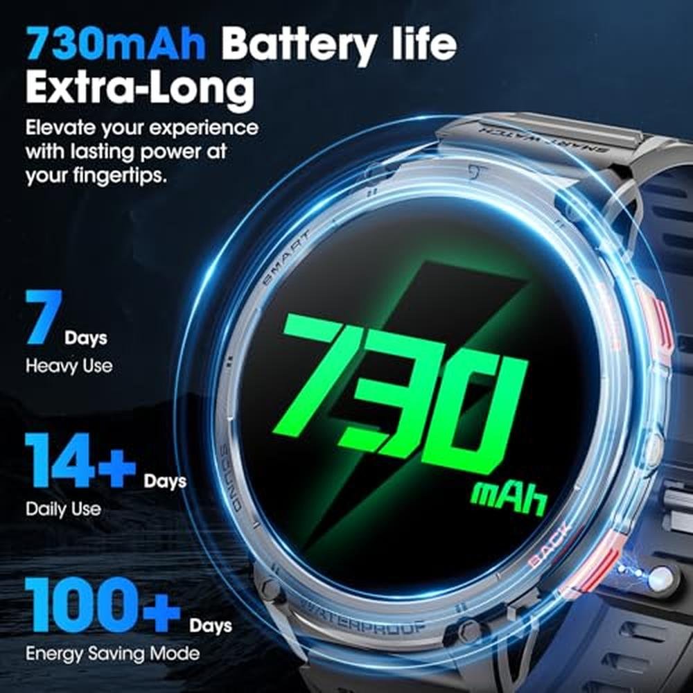 Military Watch: Premium Brand Model with 1.85 HD Touch – Side View