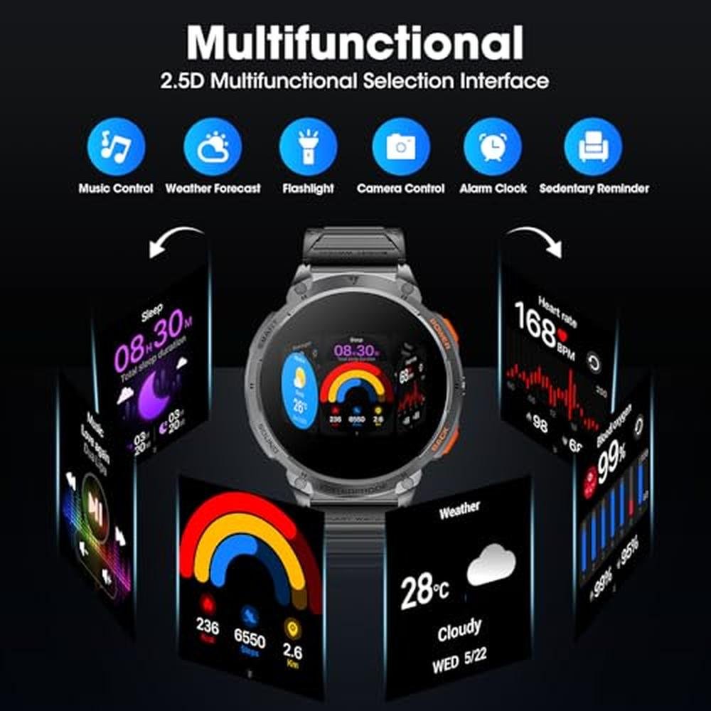 Military Watch: Premium Brand Model with 1.85 HD Touch – In Use
