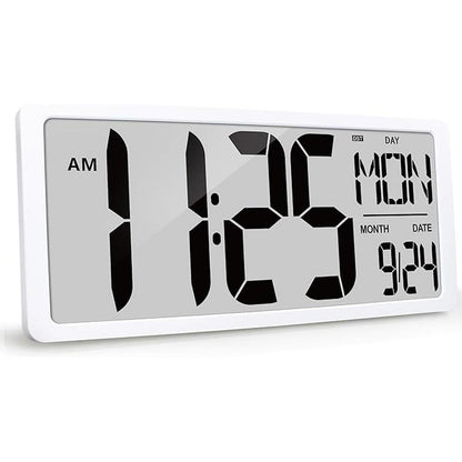 Wall Clock: 18-5 Extra Large Digital Wall Clock Battery – Front View