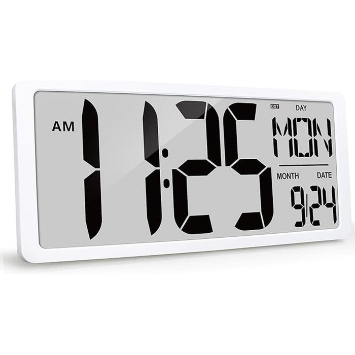 Wall Clock: 18-5 Extra Large Digital Wall Clock Battery – Front View