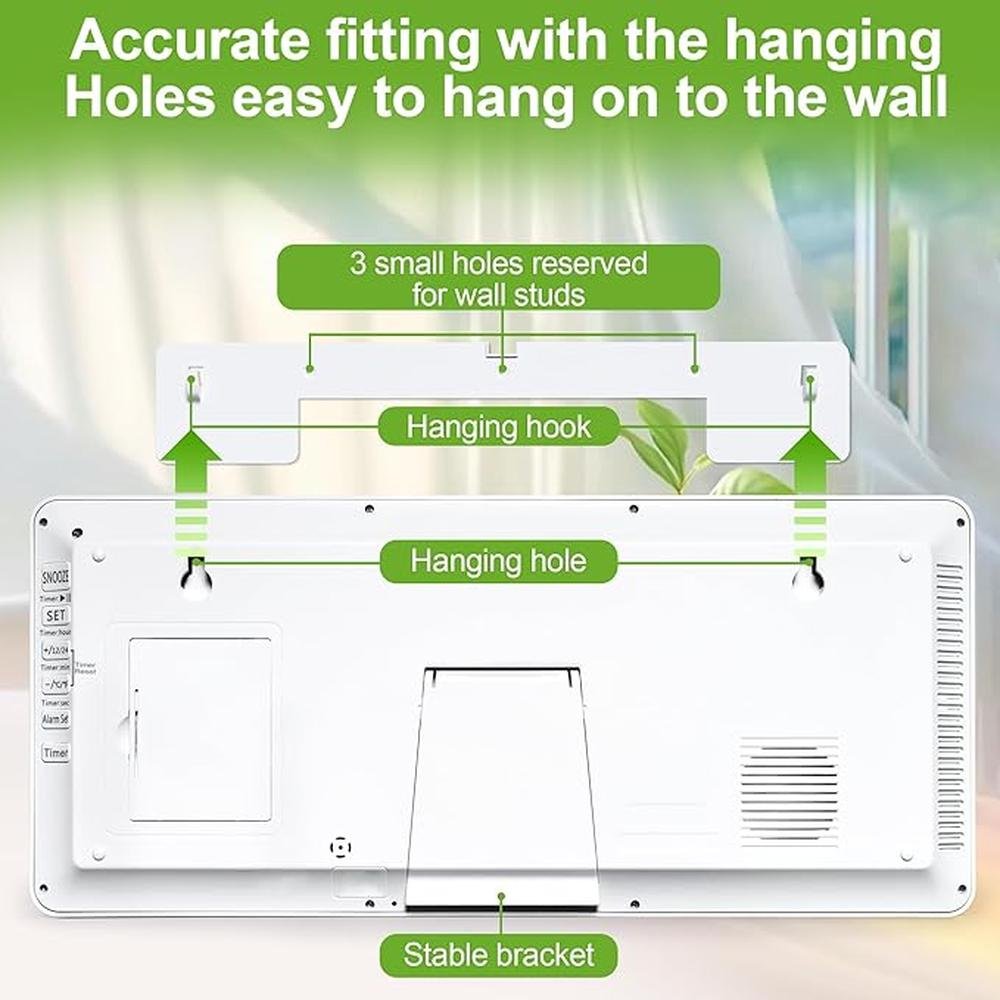Wall Clock: 18-5 Extra Large Digital Wall Clock Battery – Packaging