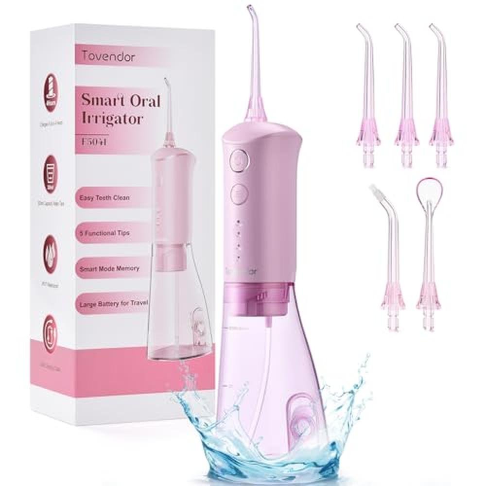 Water Dental Flosser: TOVENDOR Rechargeable Oral Irrigator – Front View