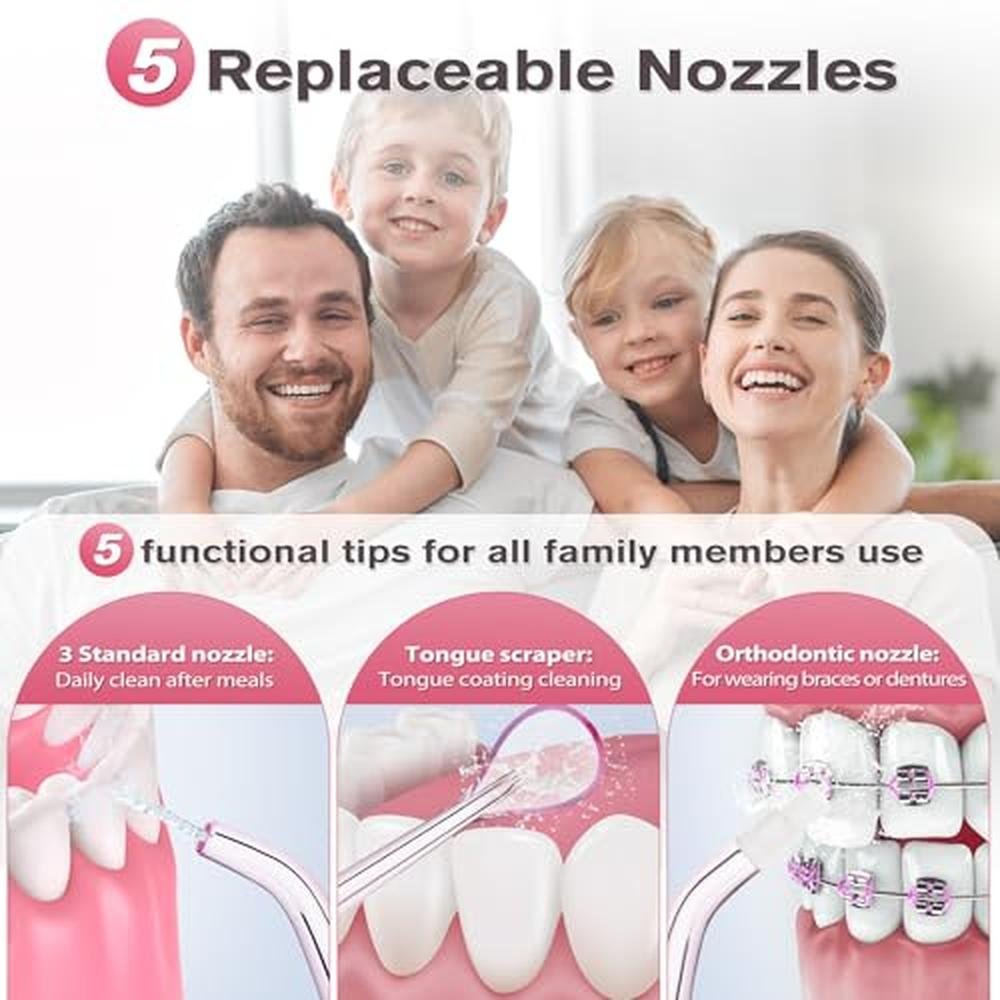 Water Dental Flosser: TOVENDOR Rechargeable Oral Irrigator – In Use