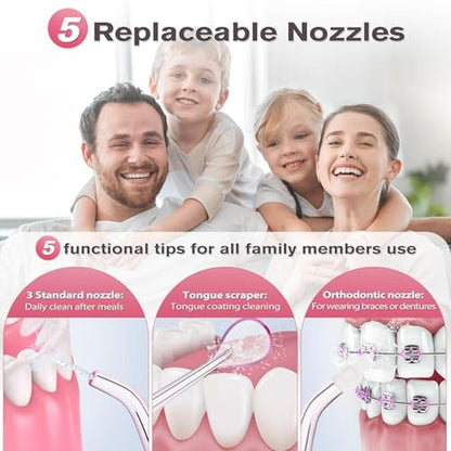 Water Dental Flosser: TOVENDOR Rechargeable Oral Irrigator – In Use