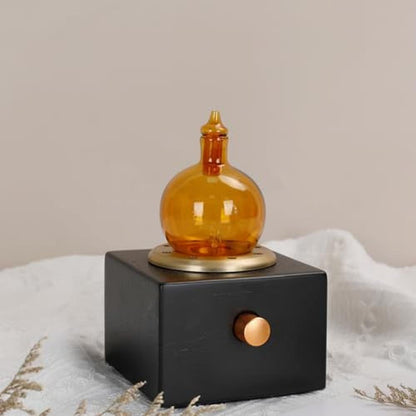 Essential Oil Nebulizer: USMLMOOT Gold Fire Original Design – Front View