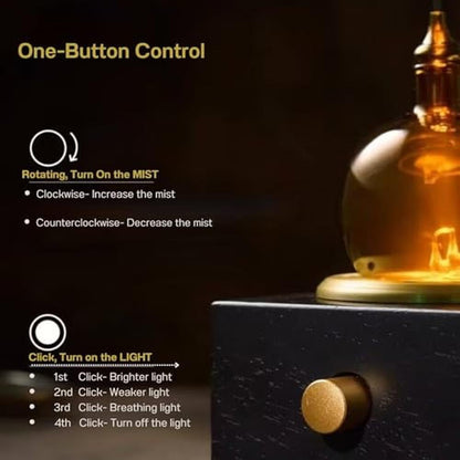 Essential Oil Nebulizer: USMLMOOT Gold Fire Original Design – Close-up Detail