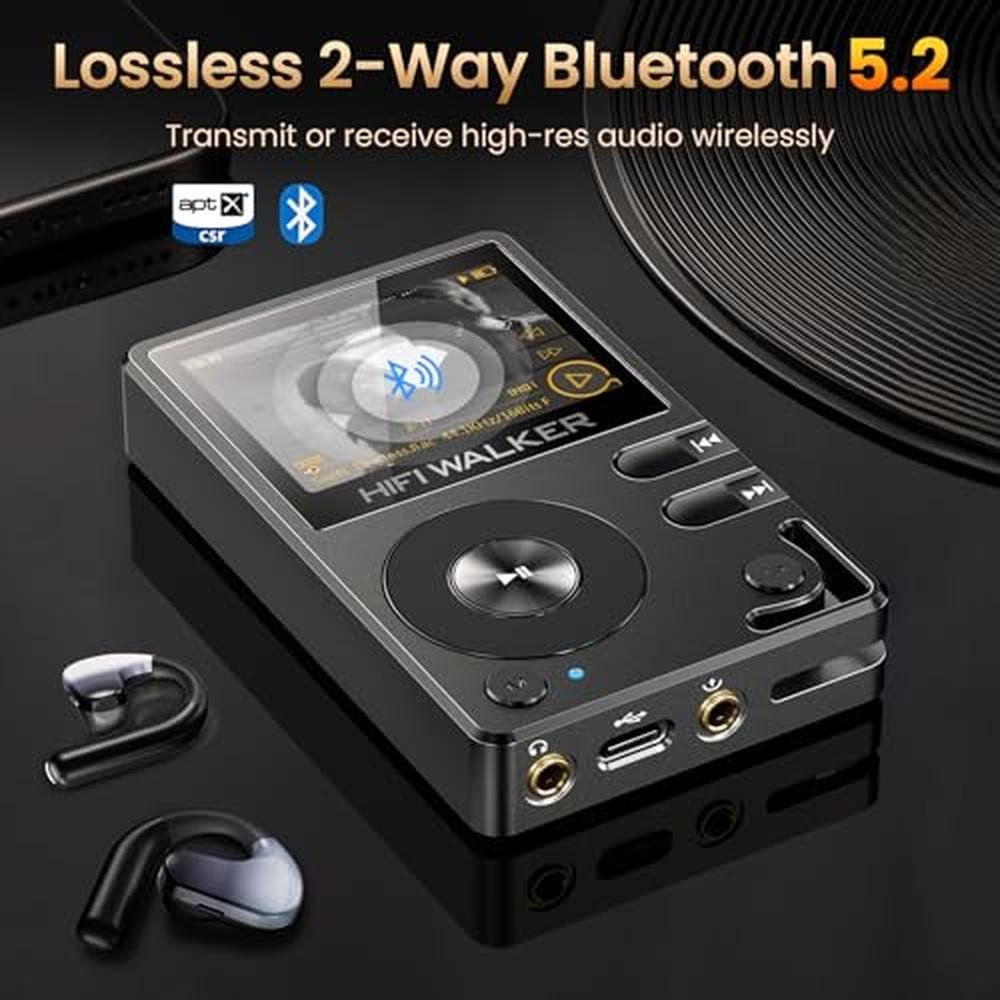 MP3 Player Bluetooth: HIFI WALKER H2 128GB Hi-Res Music – Close-up Detail