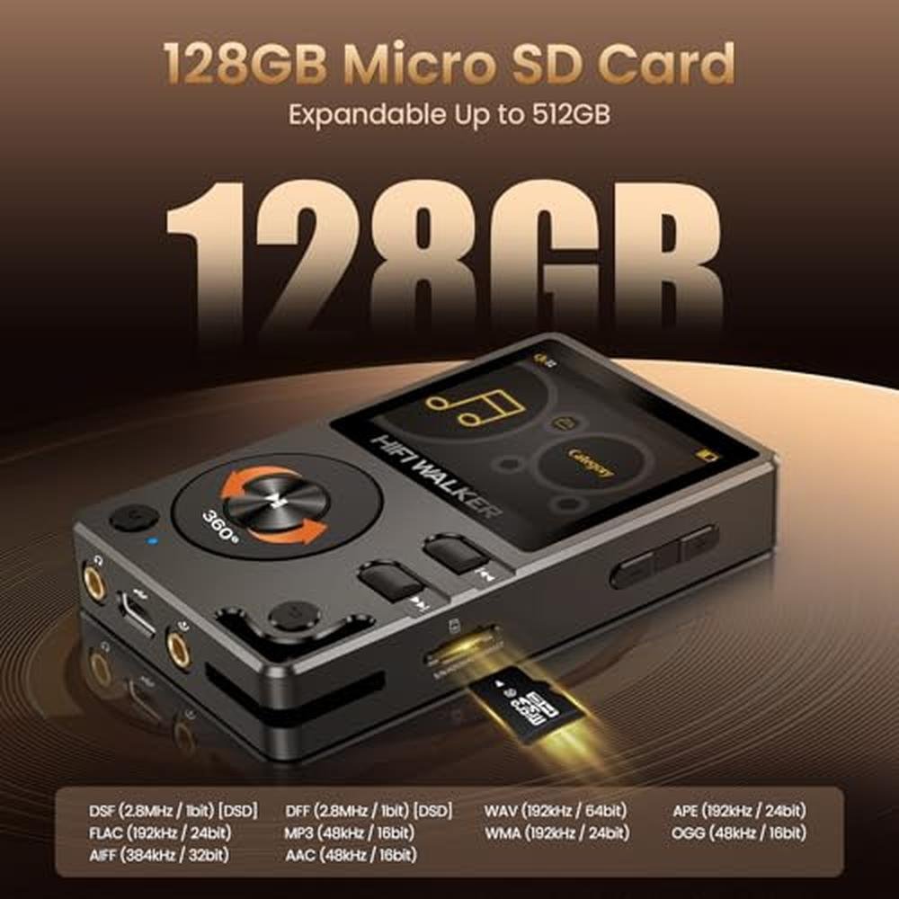 MP3 Player Bluetooth: HIFI WALKER H2 128GB Hi-Res Music – Packaging