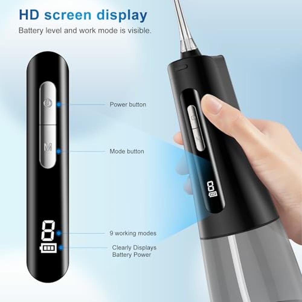 Rechargeable Water Flosser: 300ML Oral Irrigator with 4 – Close-up Detail