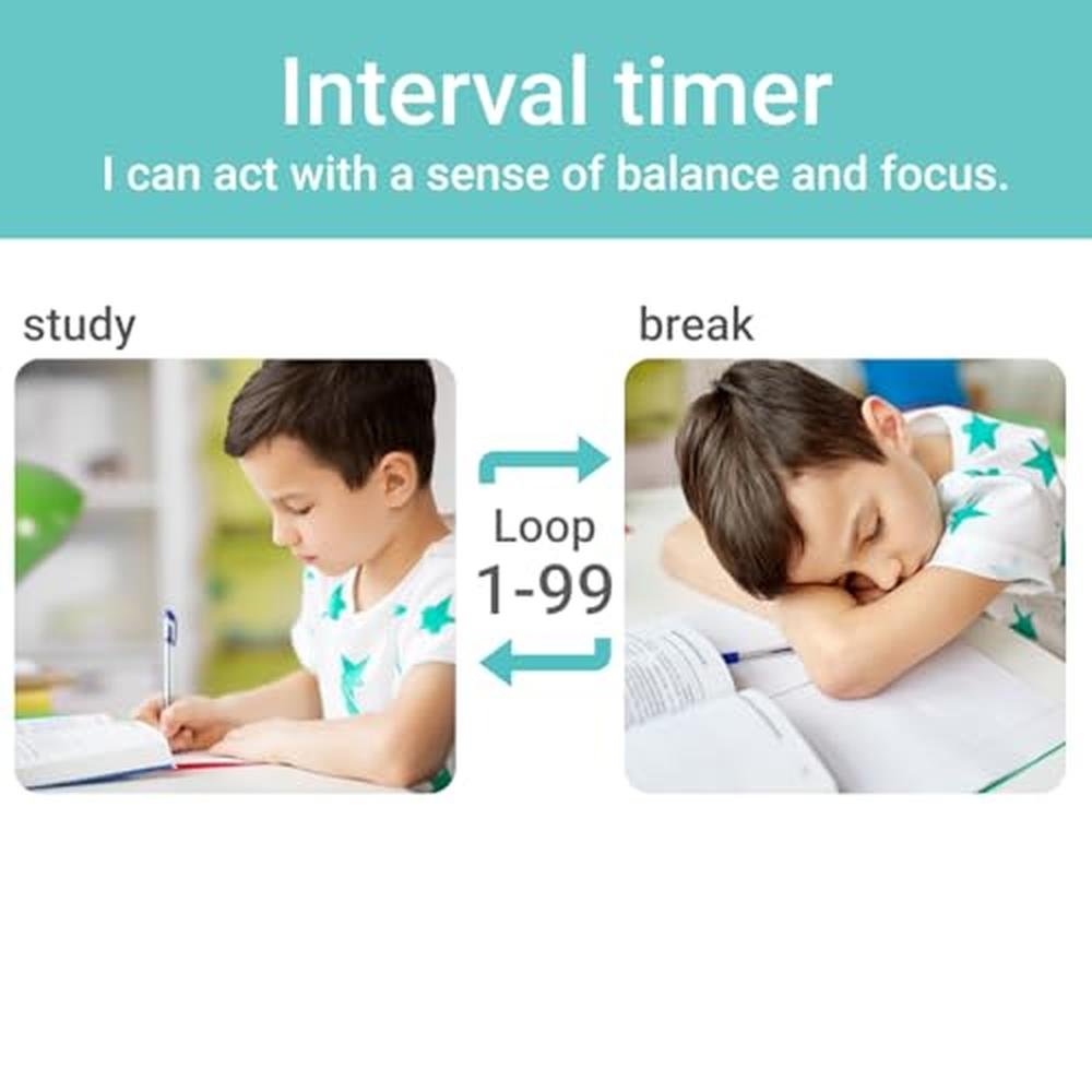 Pomodoro Time Management: Dretec Large Button Interval – Side View