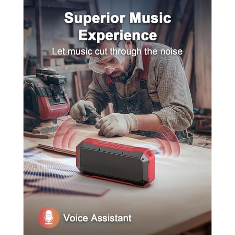 Wireless Speaker: Qozybuds Bluetooth Jobsite Speaker with – Packaging