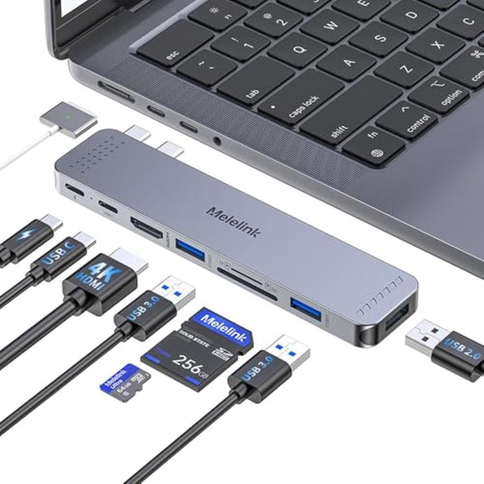 Adapter MacBook: USB C Hub Adapter for MacBook Pro Air M4 – Front View