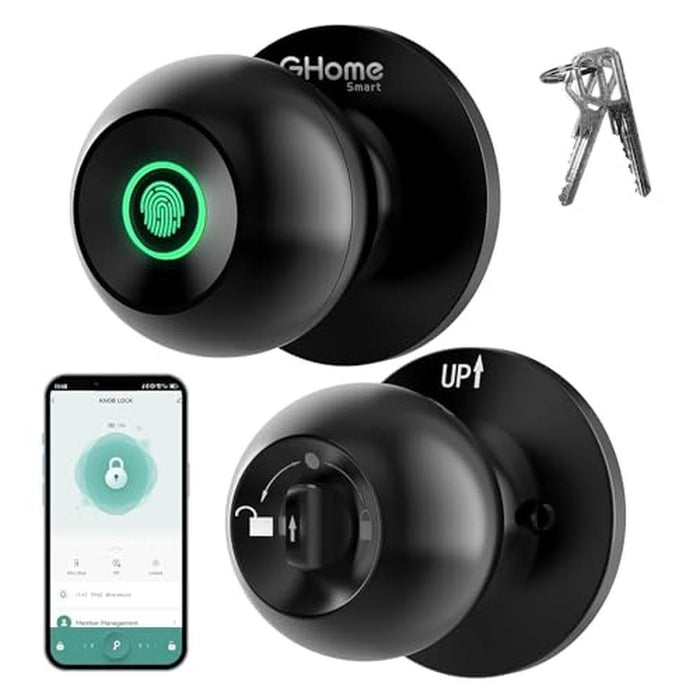 Fingerprint Door Lock: GHome Smart 3-in-1 Biometric Door – Front View